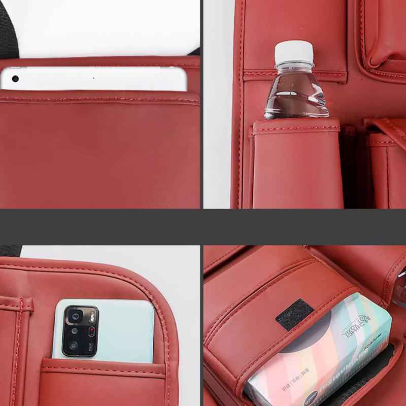 Οργάνωση πίσω καθίσματος DriveEase – Κρεμαστή οργάνωση με πολλαπλές τσέπες και εξατομικευμένο λογότυπο-GR