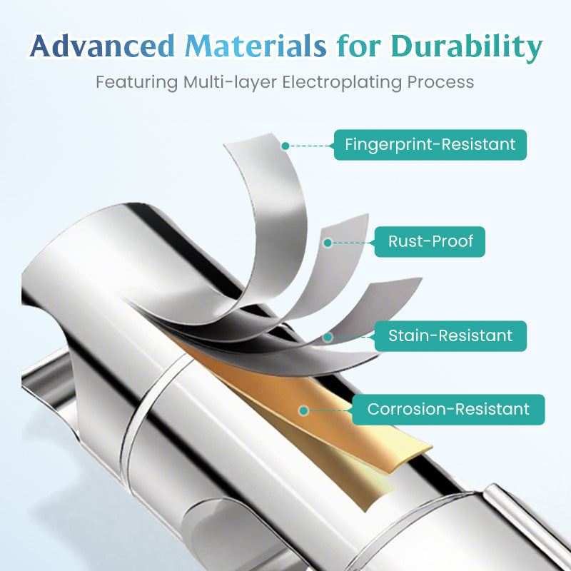 🔥Lengviausia naudoti🔥Dušo strypas ir dušo galvutė, kuriuos galima sumontuoti be įrankių.-LT