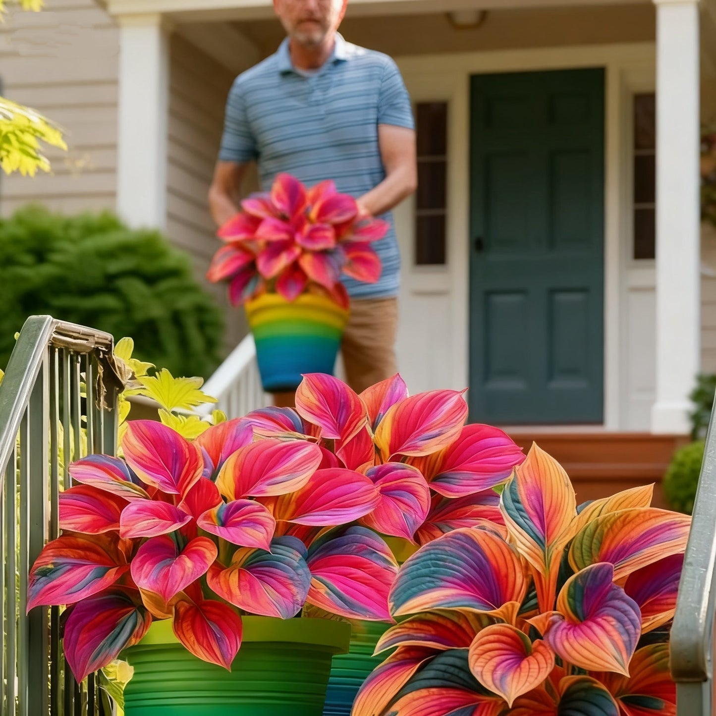 🌈🔥 Hostas de llama arcoíris de edición limitada: follaje multicolor raro, exclusivo de nuestra tienda 🌸-ES