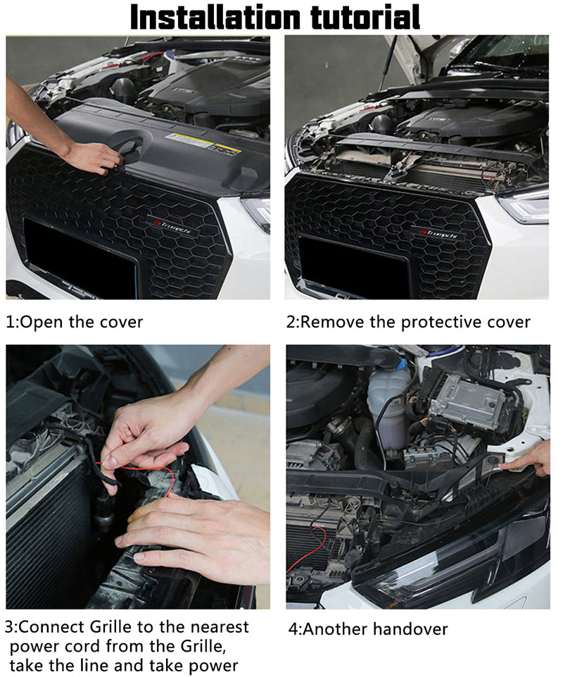 Venta caliente ✨50% de descuento ✨Lámpara LED elegante y atmosférica con logotipo para la parrilla central de su automóvil-ES