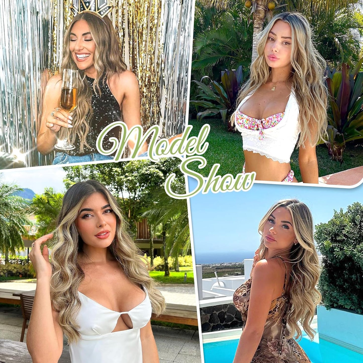 💖 ¡50% de descuento ahora! Peluca larga ondulada con degradado para mujer: aspecto natural, gorro ajustable y fibras resistentes al calor para un estilo diario.-ES