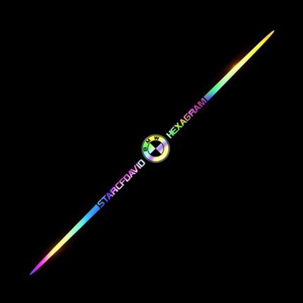 Pegatinas reflectantes láser de colores 3D para coche, 4 unidades-ES