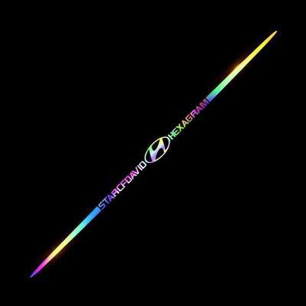 Pegatinas reflectantes láser de colores 3D para coche, 4 unidades-ES