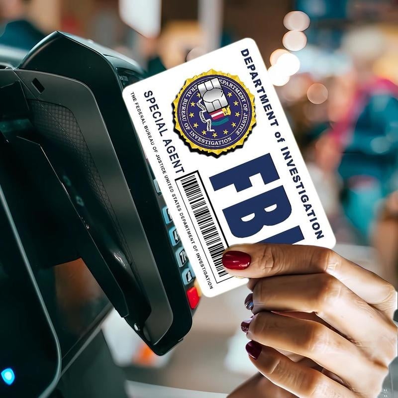 🔥Πακέτο Skin Card Secret Agent: Σχέδια FBI/ICE • Αυτοκόλλητα Cosplay & Δώρων-GR