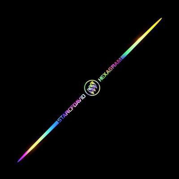 Pegatinas reflectantes láser de colores 3D para coche, 4 unidades-ES