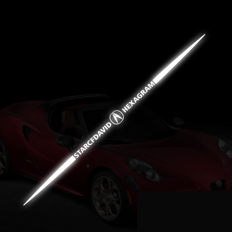 Pegatinas reflectantes láser de colores 3D para coche, 4 unidades-ES