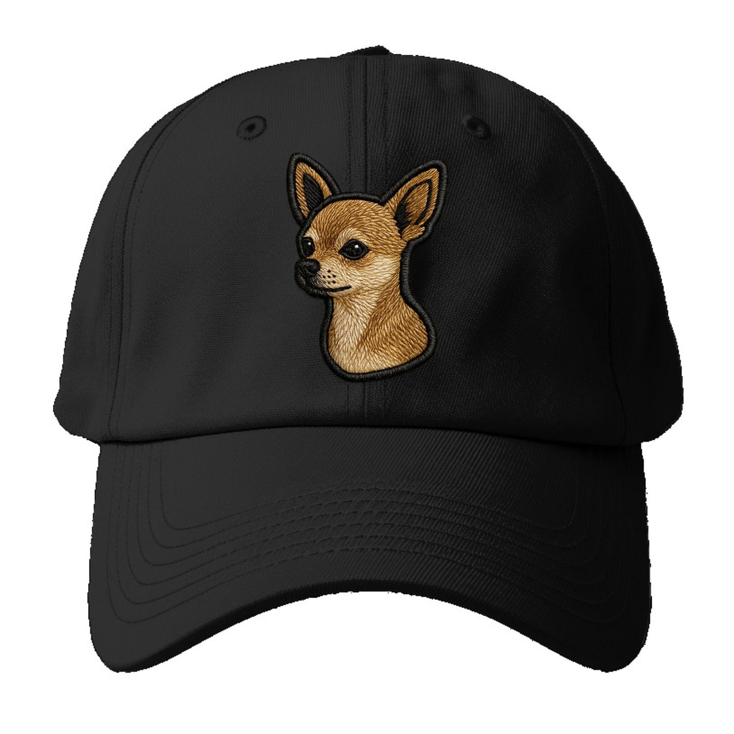 Chihuahua - Logotipo moderno de perro pequeño con cara sonriente - Gorra de béisbol-ES