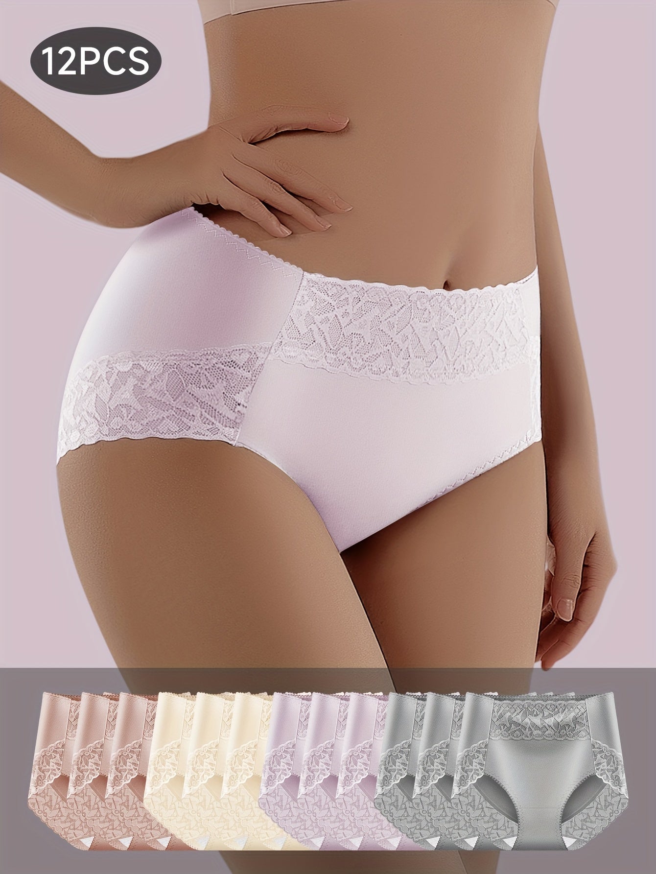 【Pērciet 6, saņemiet 6 bez maksas】 Kokvilnas, higroskopiska, antibakteriāla slaidinoša apakšveļa ar augstu vidukli-LV