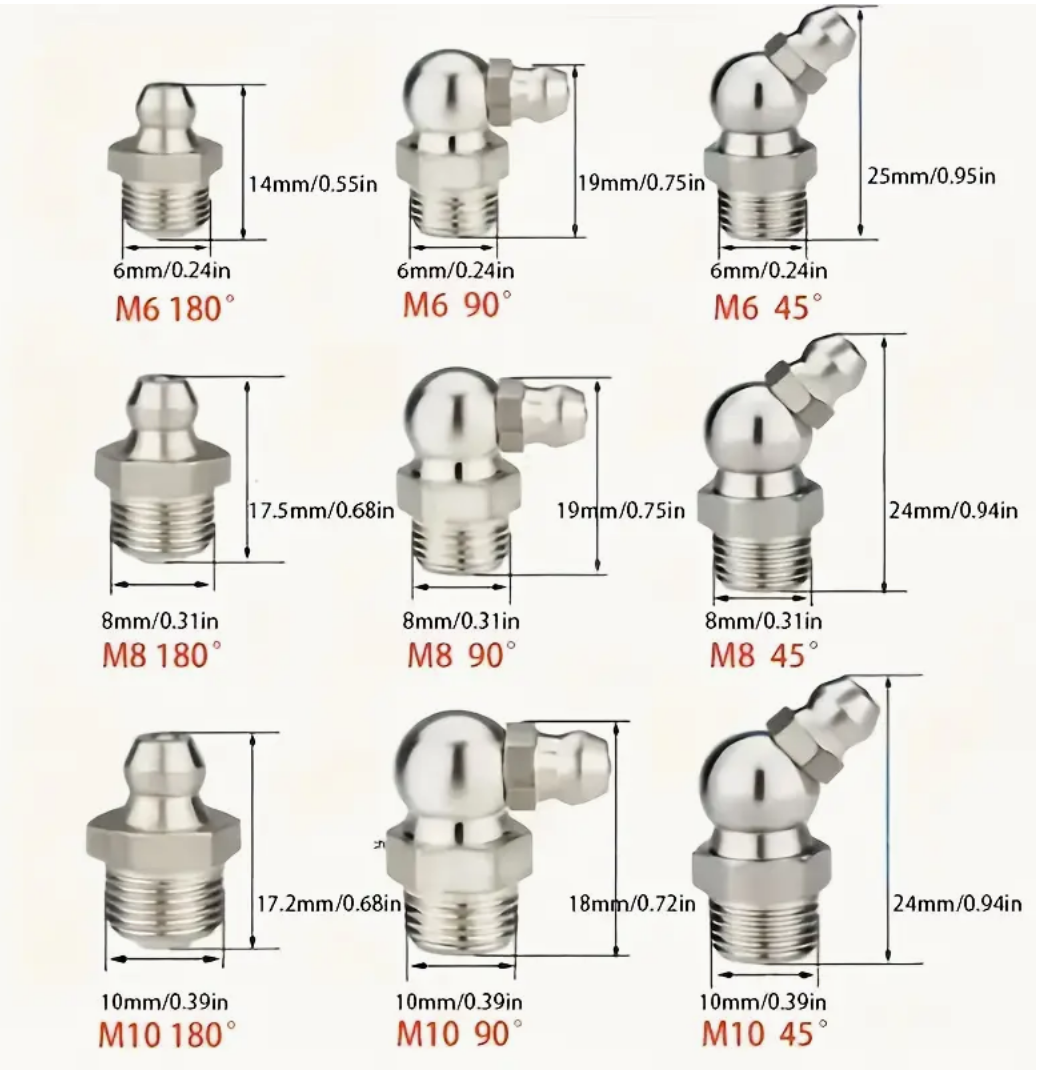 【200 KOM】Set mlaznica za podmazivanje s dvostrukom ručkom-HR