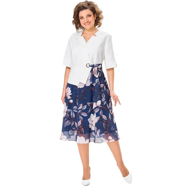 🌸[S-5XL]Aukštos kokybės medvilninio šilko suknelė-LT