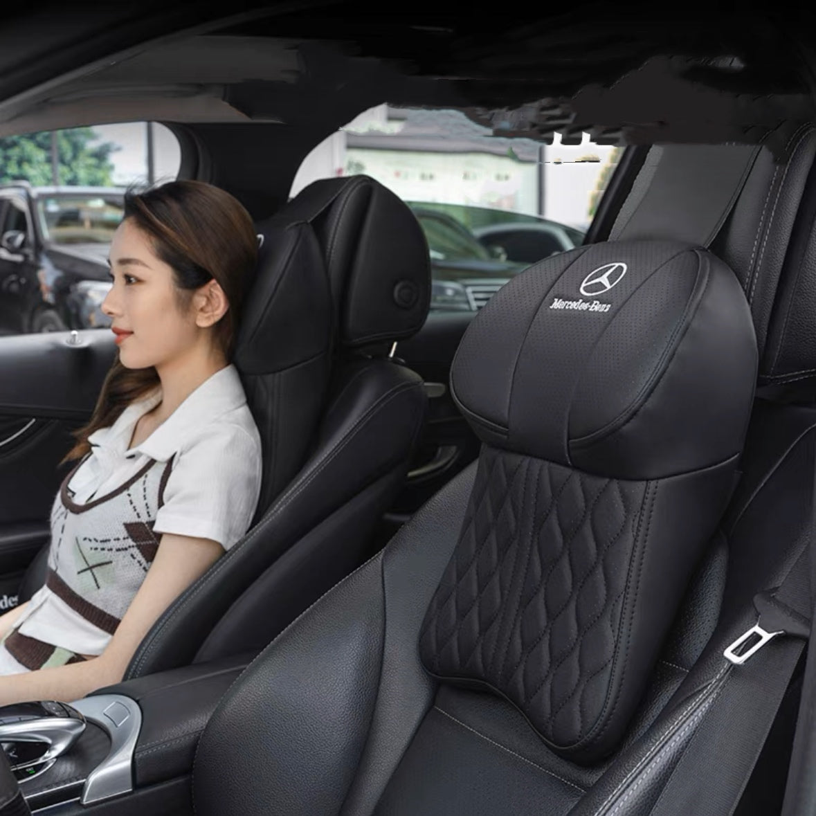 Almohada para reposacabezas de coche, almohada para el cuello-ES