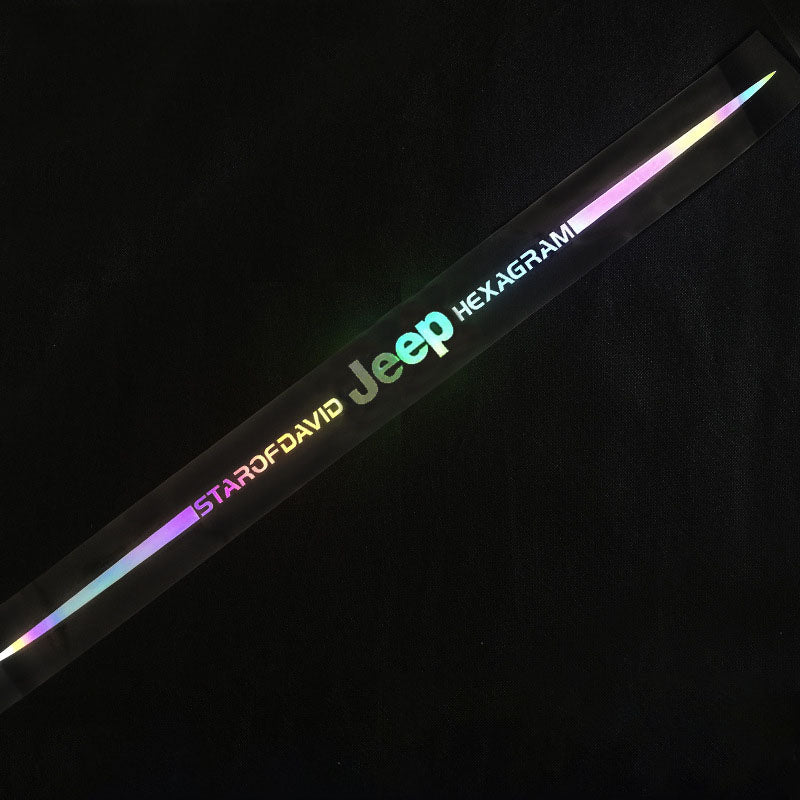 Pegatinas reflectantes láser de colores 3D para coche, 4 unidades-ES