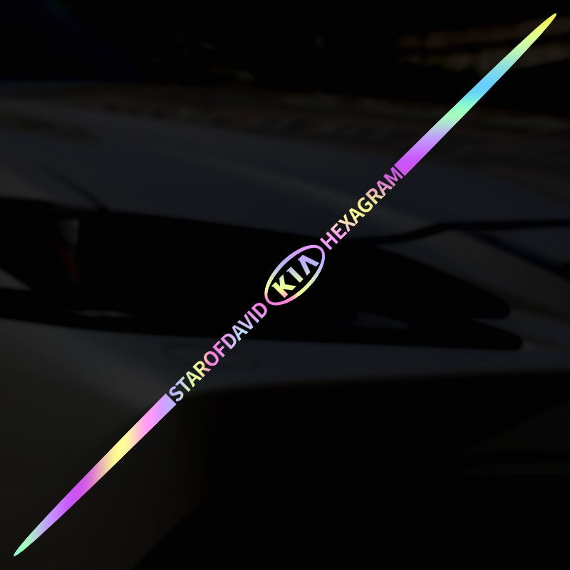 Pegatinas reflectantes láser de colores 3D para coche, 4 unidades-ES