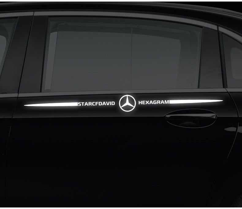 Pegatinas reflectantes láser de colores 3D para coche, 4 unidades-ES