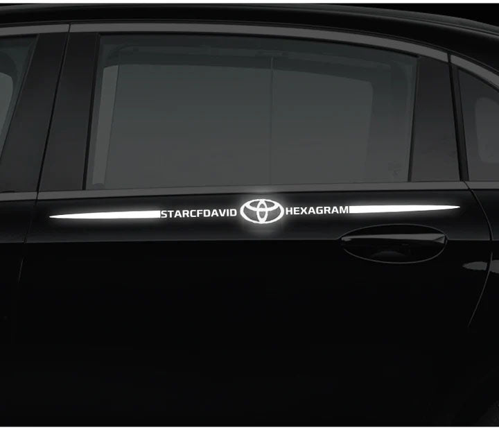 Pegatinas reflectantes láser de colores 3D para coche, 4 unidades-ES