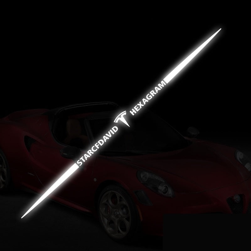 Pegatinas reflectantes láser de colores 3D para coche, 4 unidades-ES