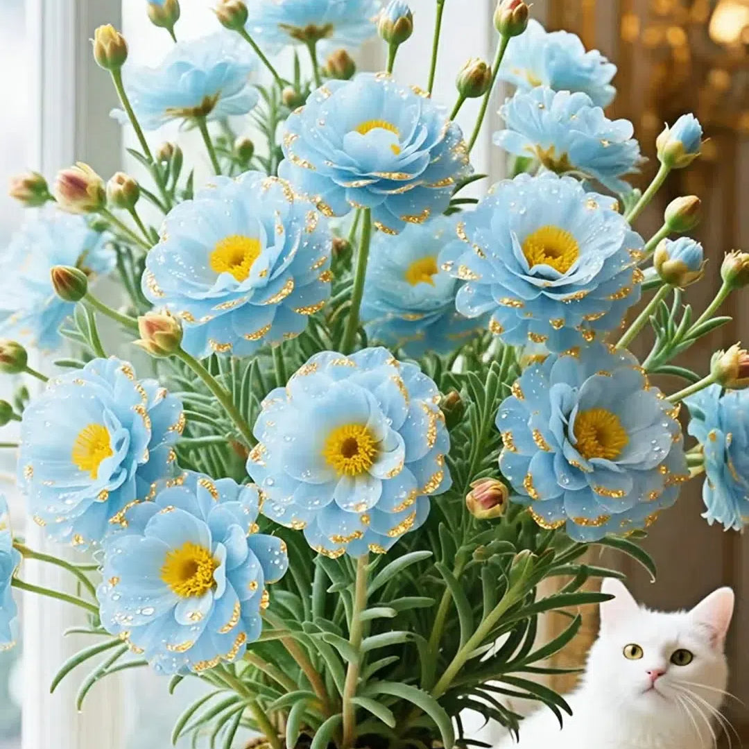 Kuldne pitsiline portulaka 🌸✨ Kaunid topeltõied suviste värvide jaoks-EE