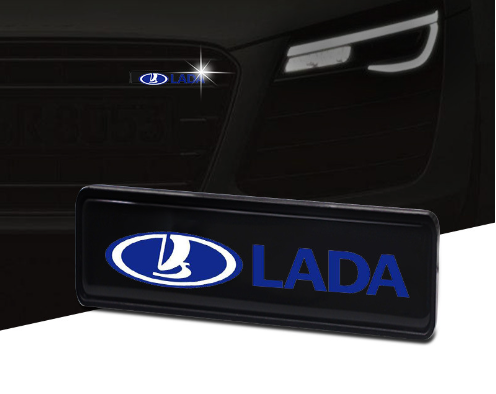 Venta caliente ✨50% de descuento ✨Lámpara LED elegante y atmosférica con logotipo para la parrilla central de su automóvil-ES