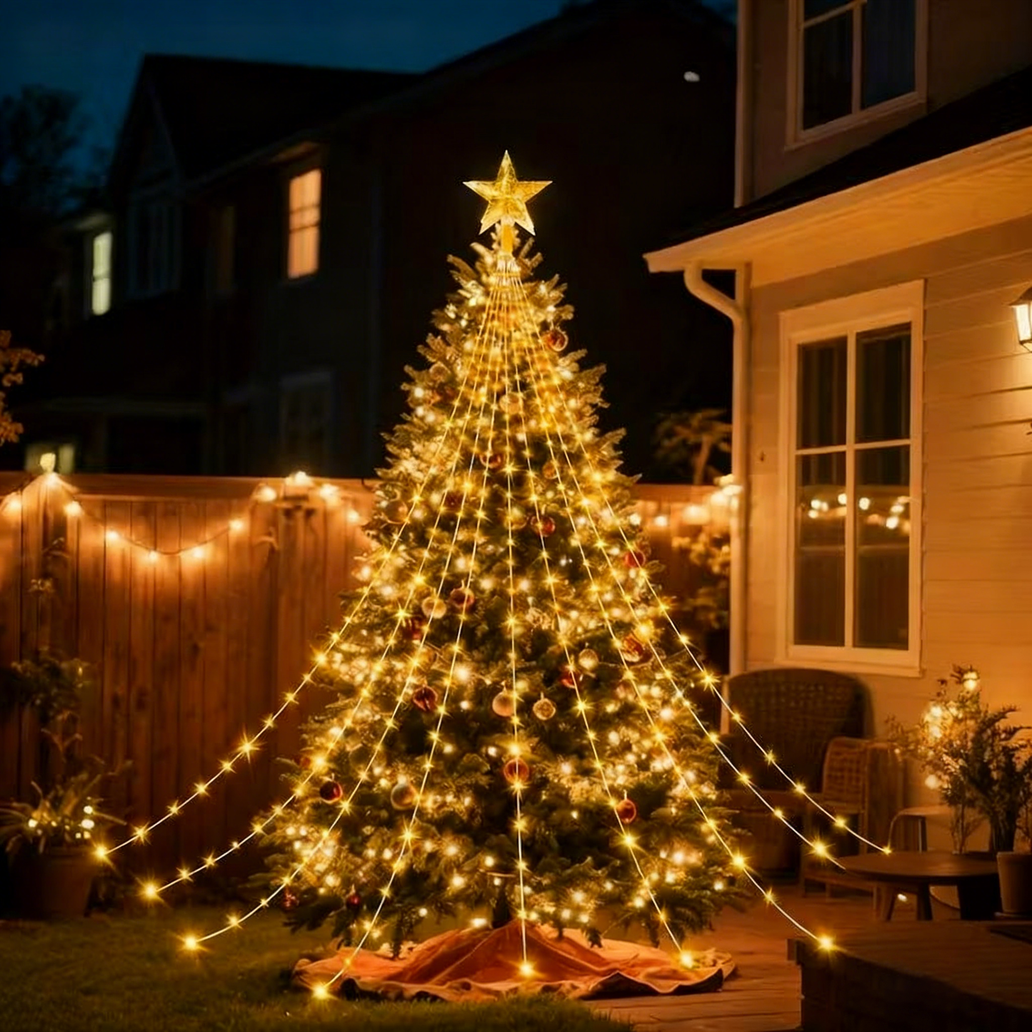 🎁¡Oferta anticipada de Navidad! 50% de descuento🎄 Luces navideñas Starlight Cascade-ES