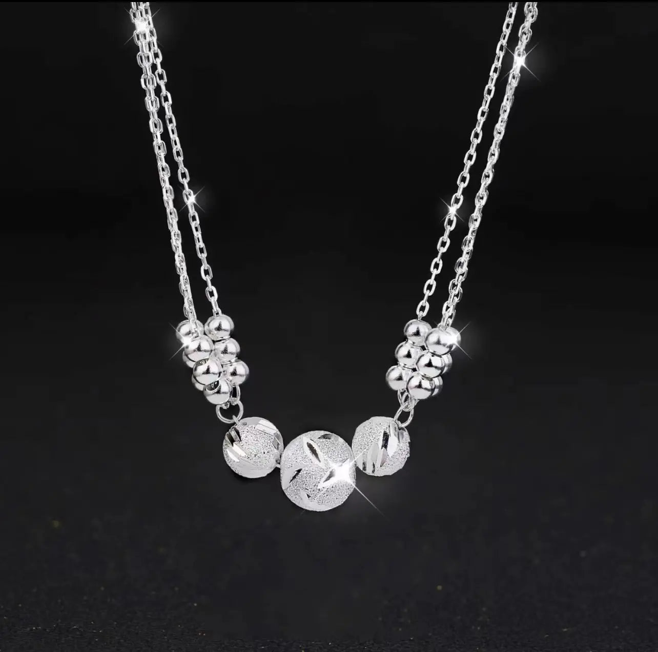 🎁🔥[Ogrlica + narukvica]✨Komplet nakita s graviranom srebrnom ogrlicom-HR