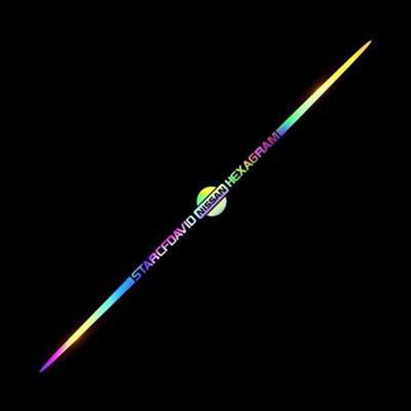 Pegatinas reflectantes láser de colores 3D para coche, 4 unidades-ES