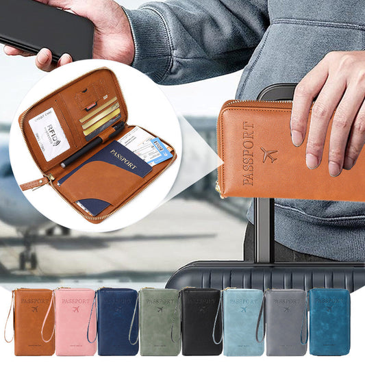 🧳2025 Obligación Turística✈️Cartera para Pasaporte RFID Multifuncional-ES