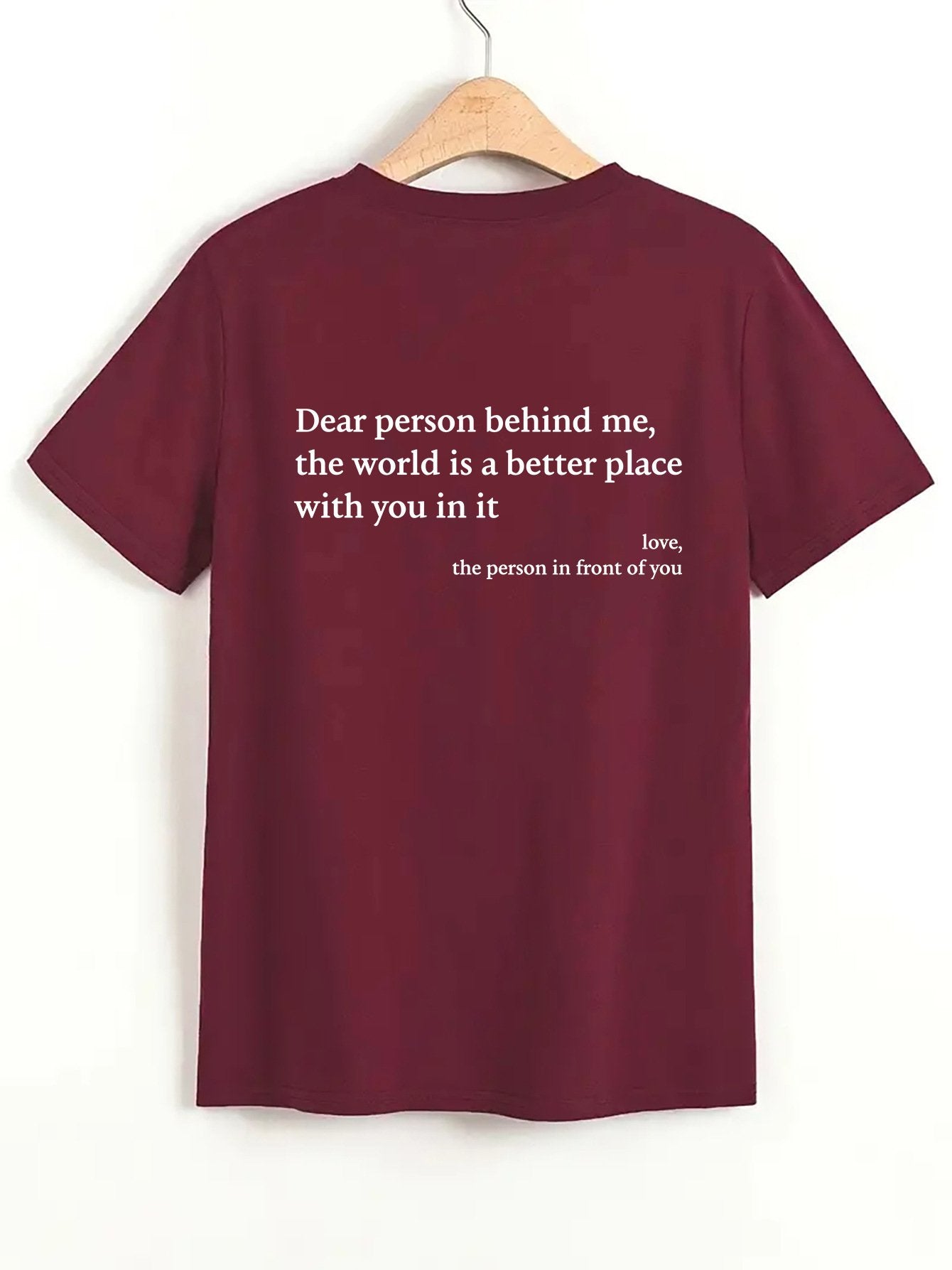 💥Nova unisex majica s potiskom "Draga oseba za mano" v veliki velikosti iz leta 2025-SI