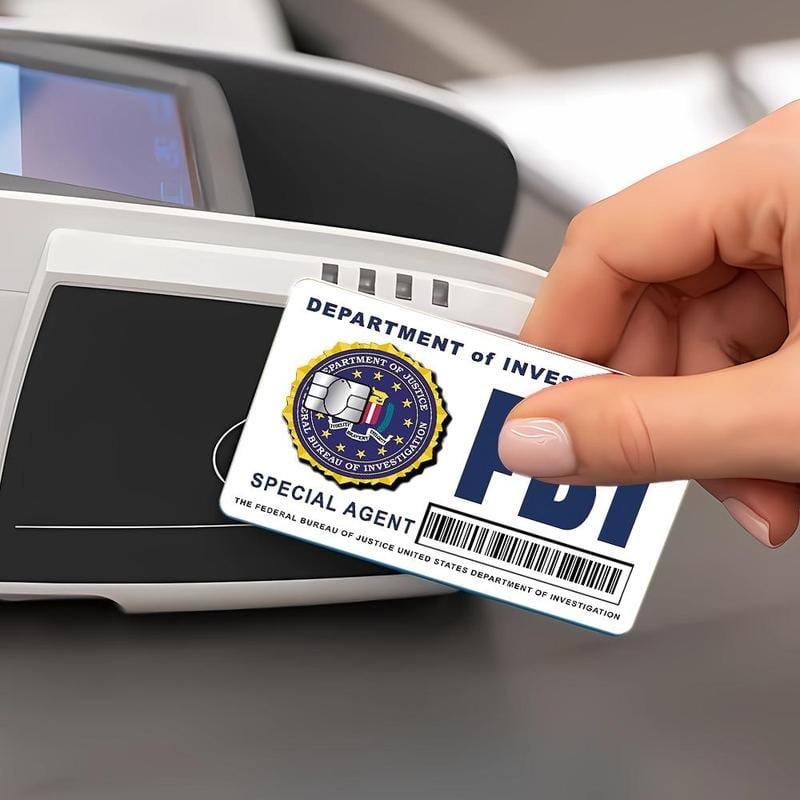 🔥Πακέτο Skin Card Secret Agent: Σχέδια FBI/ICE • Αυτοκόλλητα Cosplay & Δώρων-GR