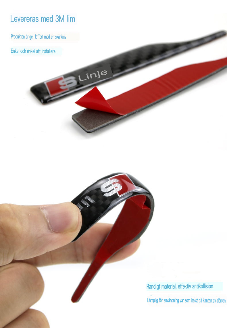 Adhesivo de fibra de carbono para espejo con protección contra impactos y logotipo.-ES