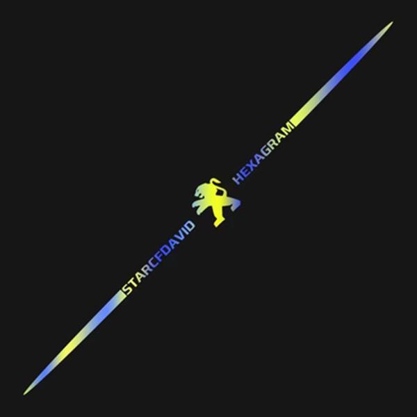 Pegatinas reflectantes láser de colores 3D para coche, 4 unidades-ES