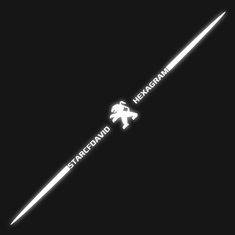 Pegatinas reflectantes láser de colores 3D para coche, 4 unidades-ES