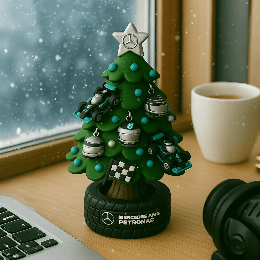 🎄🏎️ Μινιατούρα Χριστουγεννιάτικο Δέντρο σε Στυλ Ομάδας F1-GR