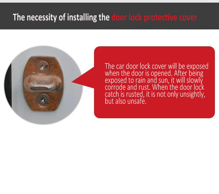 Ζεστές εκπτώσεις ✨50% έκπτωση ✨Ανοξείδωτο αντιδιαβρωτικό προστατευτικό κάλυμμα κλειδαριάς πόρτας αυτοκινήτου 🔥4 τεμάχια 🔥-GR