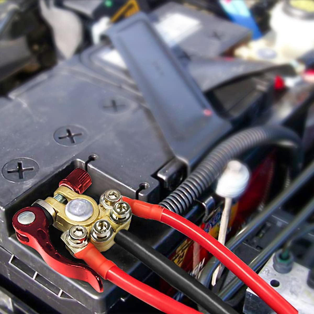 Σύνδεσμος μπαταρίας αυτοκινήτου γρήγορης αποδέσμευσης με παχιά ορειχάλκινη κεφαλή-GR