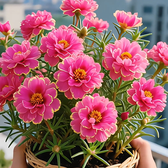 Kuldne pitsiline portulaka 🌸✨ Kaunid topeltõied suviste värvide jaoks-EE