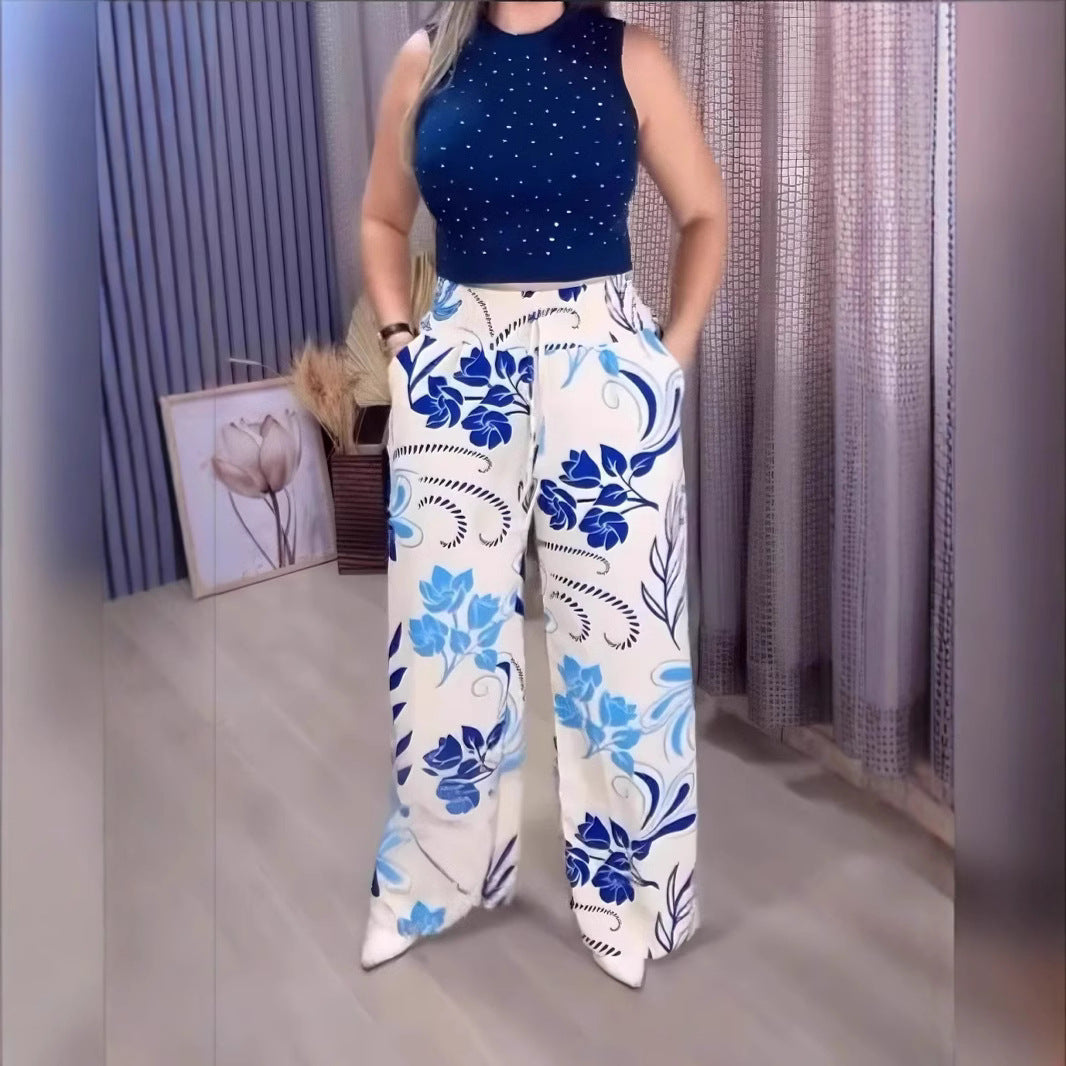 2025 m. vasaros naujos margintos plačios kelnės-LT