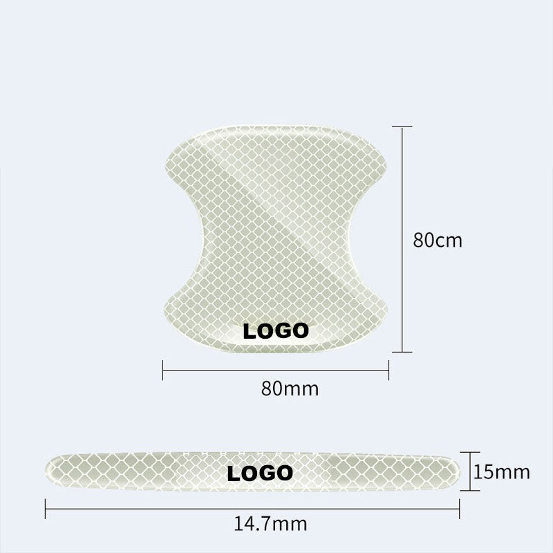 Pegatinas para manija de puerta de coche (panel de puerta + tira anticolisión / juego de 8 piezas)-ES