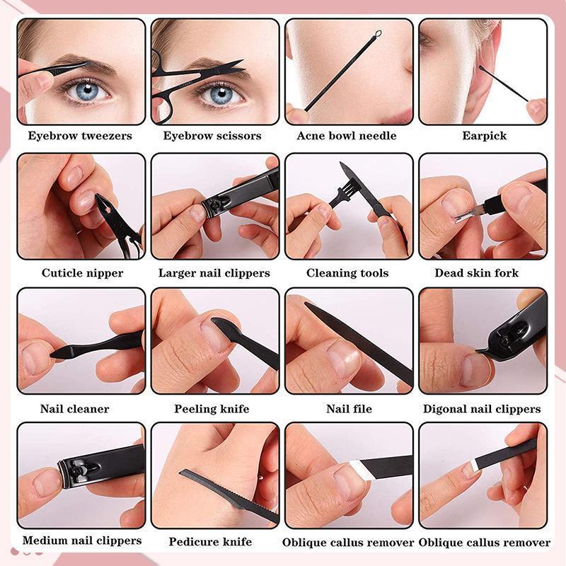 Set de cuidado de uñas 16 piezas (10 colores)-ES