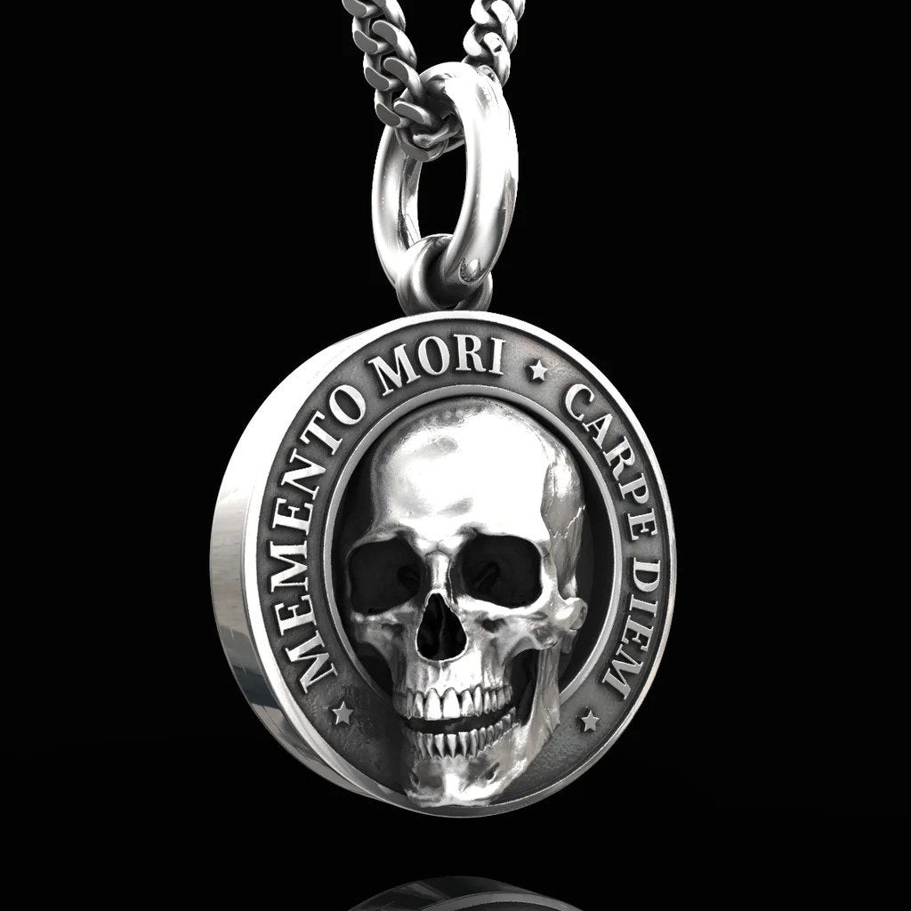 🔥Μενταγιόν Memento Mori με κρανίο-GR
