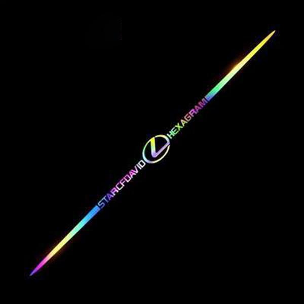 Pegatinas reflectantes láser de colores 3D para coche, 4 unidades-ES