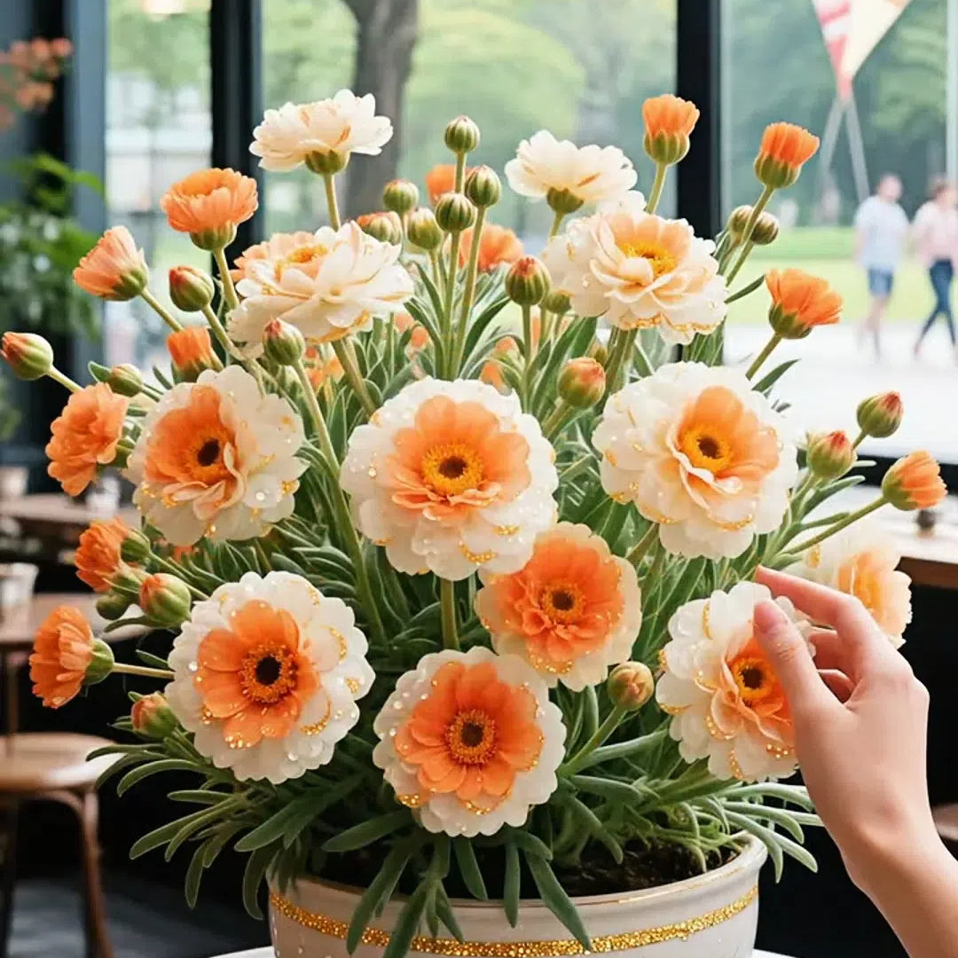 Kuldne pitsiline portulaka 🌸✨ Kaunid topeltõied suviste värvide jaoks-EE
