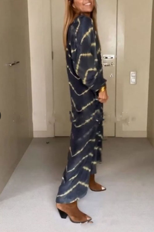 Kathiadress didelio dydžio laisvas ilgas sijonas su skaitmenine spauda-LT