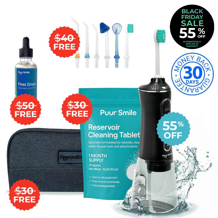 Irrigador bucal PUURSMILE: 55 % de descuento en Black Friday + 4 regalos gratis-ES