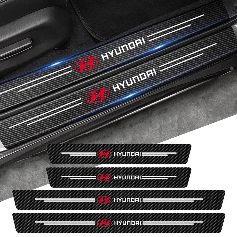 Protector de umbral de puerta de fibra de carbono (8 piezas)-ES