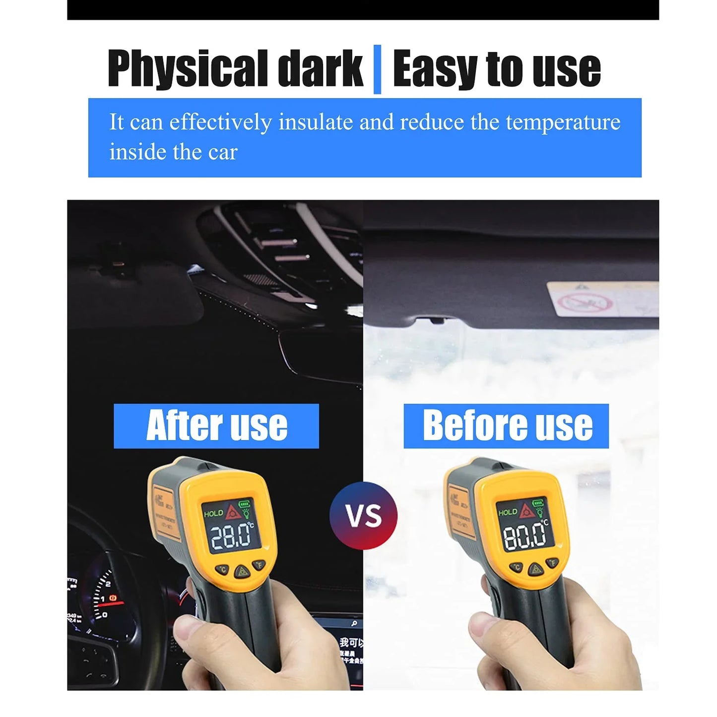 Parasol para coche, protector térmico para parabrisas.-ES