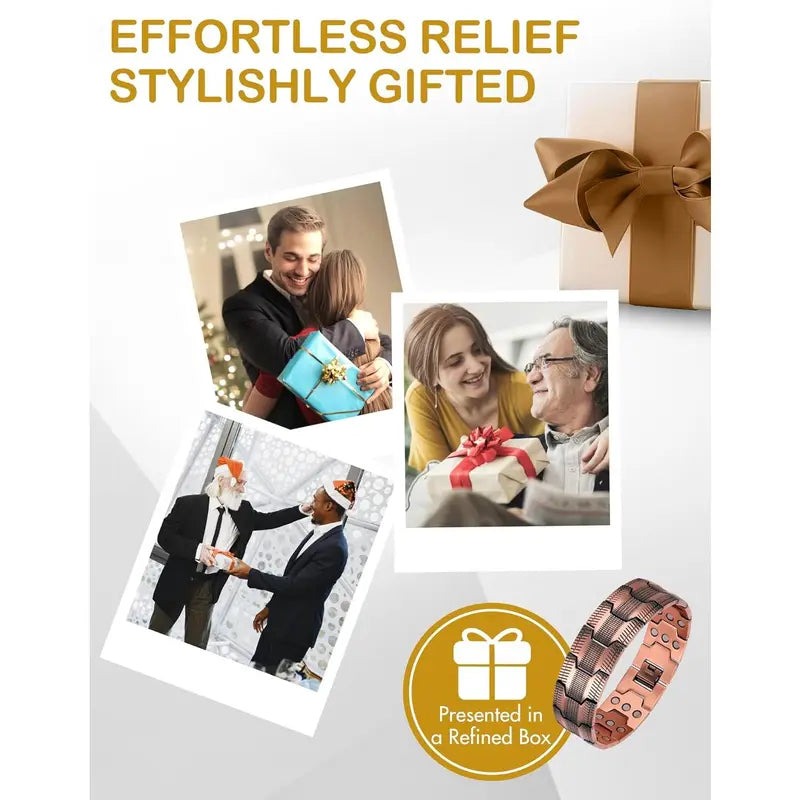 Bakrena magnetna zapestnica —— Lajša utrujenost in spodbuja krvni obtok-SI