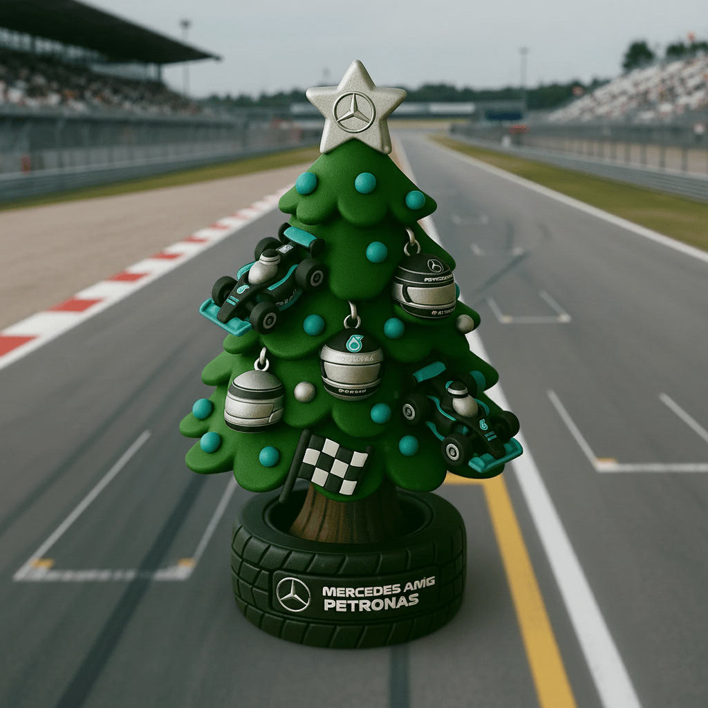 🎄🏎️ Μινιατούρα Χριστουγεννιάτικο Δέντρο σε Στυλ Ομάδας F1-GR