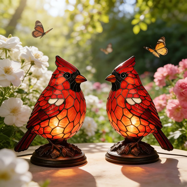 ⏰Último día de rebajas: 49% de descuento🐦Lámpara artesanal con forma de pájaro, líder de culto con traje rojo-ES