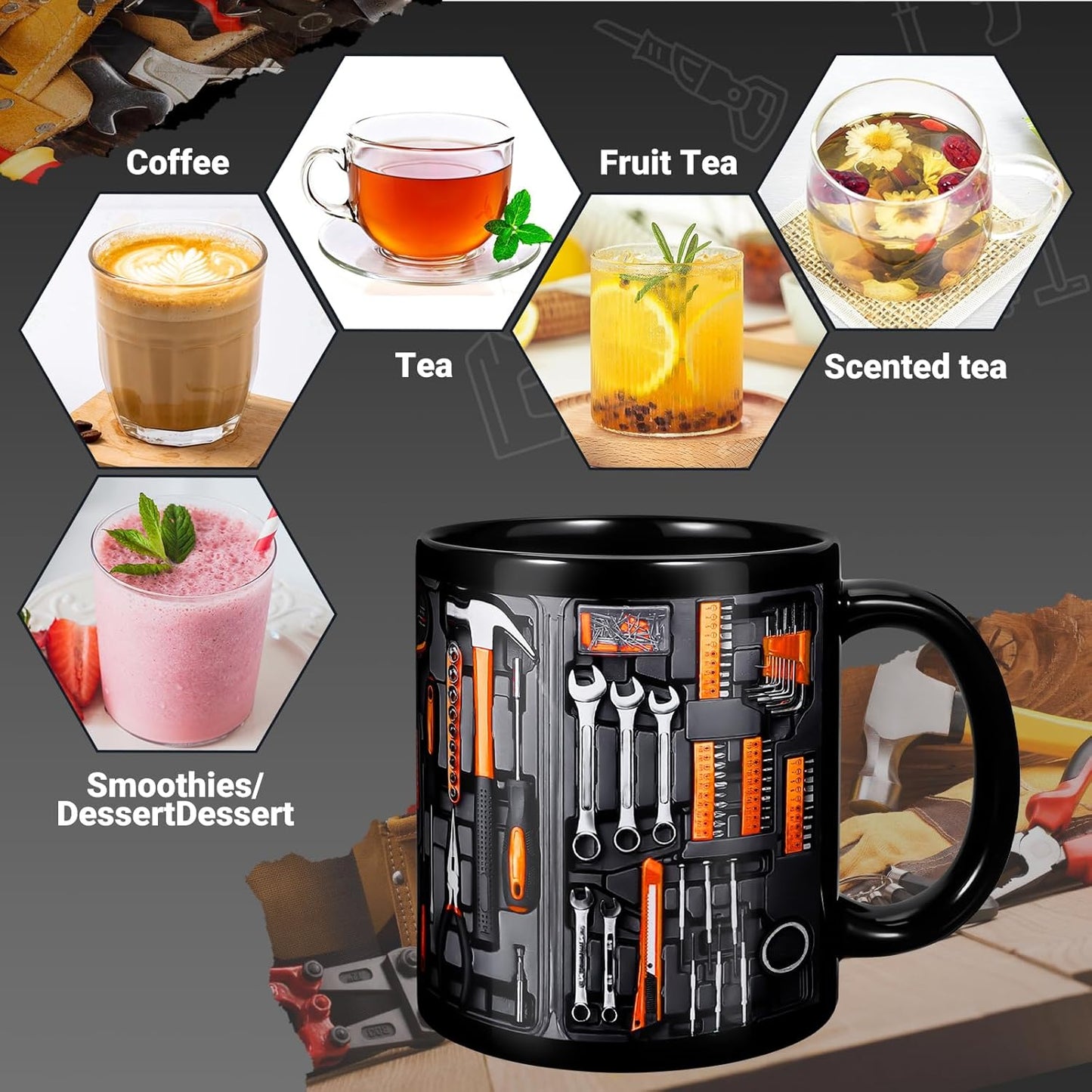 ⚡OFERTA DE LUNES CIBERNÉTICO🔧⚡Taza con forma de caja de herramientas para mecánico🍵-ES