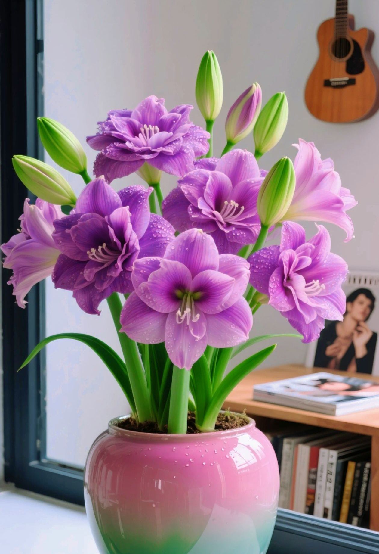 Bulbos de amaryllis perfumados con pétalos dobles--ES